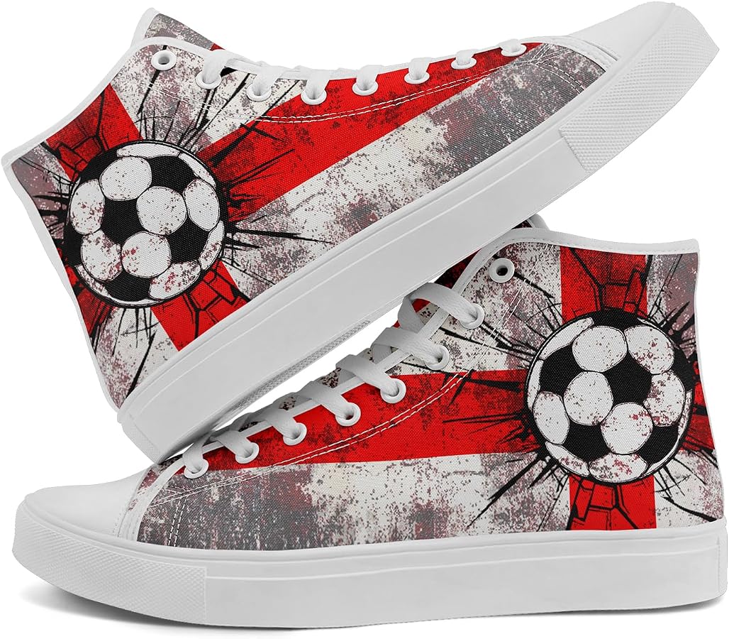 British Flag High Top Canvas Sneakers Unisex Rubber Casual Shoes